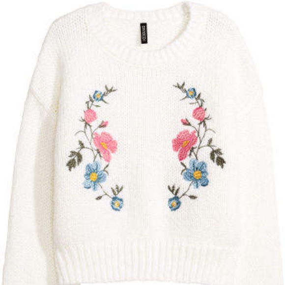 H&m embroidered sweater Clearance